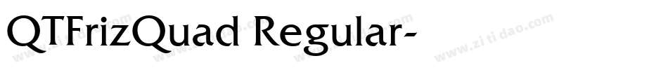 QTFrizQuad Regular字体转换